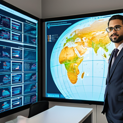 Home 22 **Image Prompt 1: Global CPA in the Digital Age**
"A confident, diverse CPA professional stands in a modern, high-tech office. In the background, a large, translucent display shows a dynamic holographic globe with shimmering digital data streams connecting major global cities like New York, Dubai, London, and Toronto. Abstract AI interfaces and blockchain symbols are subtly integrated into the visual, representing technological adoption. The CPA is looking forward, symbolizing strategic insight and adaptability in a digitally evolving financial world. The atmosphere is professional, innovative, and globally connected."