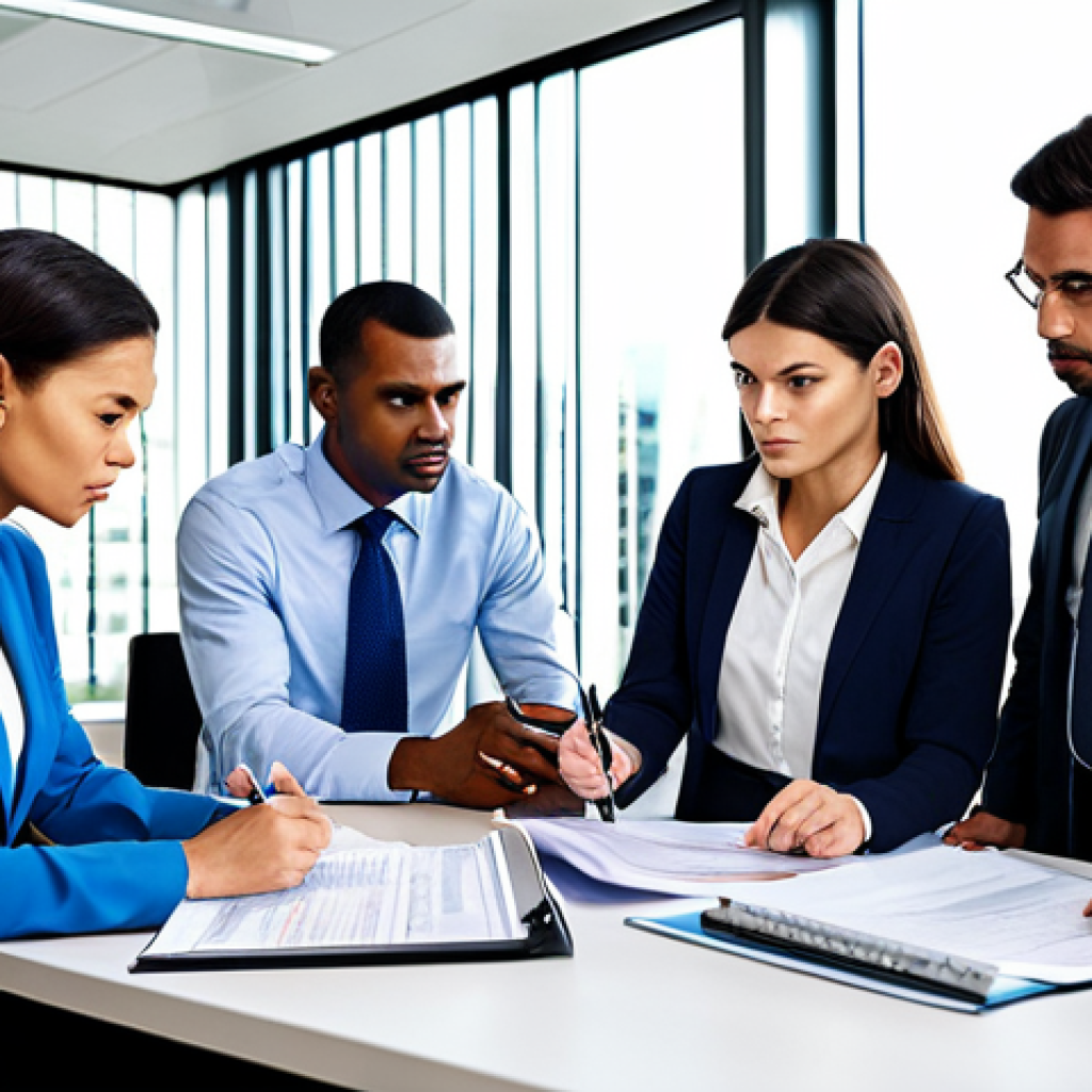 Ethical Accounting in Practice**

A diverse group of accountants in a modern office setting, reviewing financial documents with serious expressions, fully clothed in professional business attire, appropriate content, safe for work, perfect anatomy, correct proportions, well-formed hands, illustrating integrity and trust, professional, family-friendly.

**