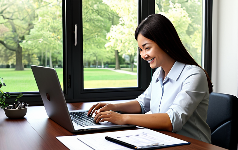 공인회계사 이직 사례 분석 - Career Advancement**

"A CPA, fully clothed in professional dress, standing in a modern office build...
